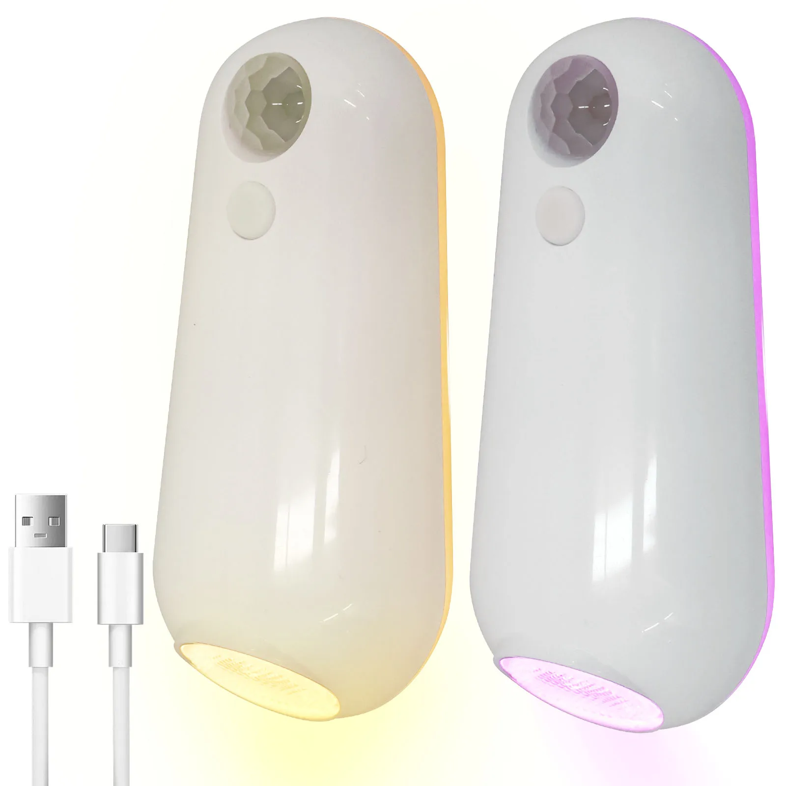 

1/2 Pcs Toilet Bowl Light Rechargeable Toilet Night Light with Motion Activated Sensor and 8 Color Changing for Bed Feet Cabinet