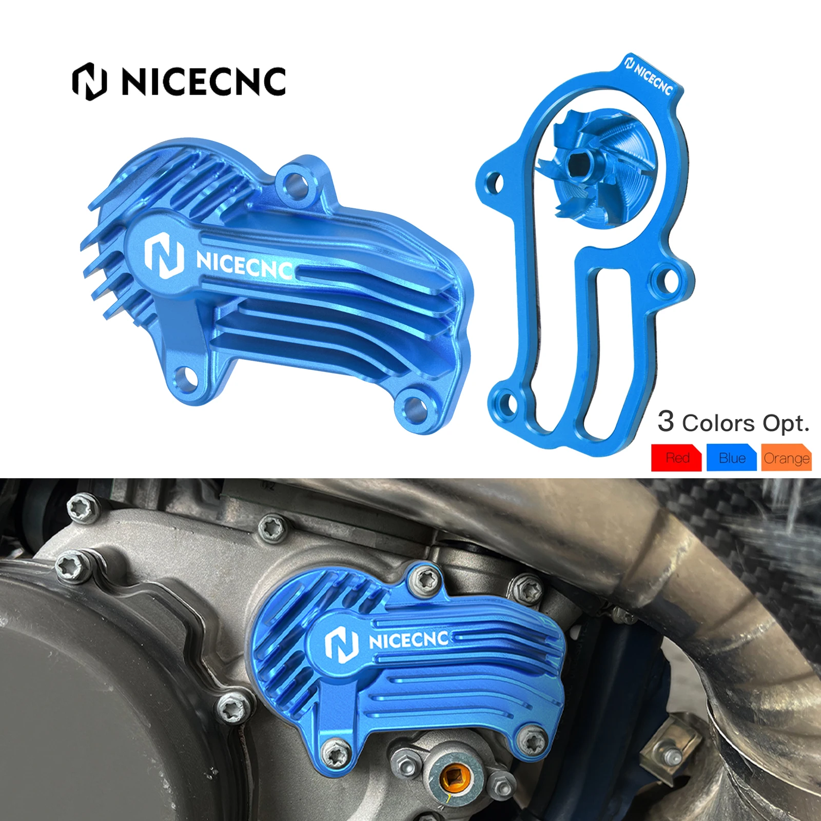 

NiceCNC For Husqvarna TE250 TE300 2020-2023 TC250 TX300 2019-2022 Water Pump Cover & Oversized Water Pump Impeller Cooler Kit