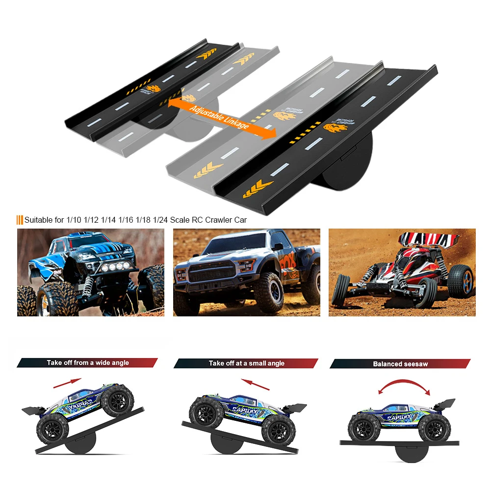 RC Car Jump Ramp RC Stunt Playset Racing Takeoff Board for 1/8 1/10 1/12 1/14 1/16 RC Car Accessories