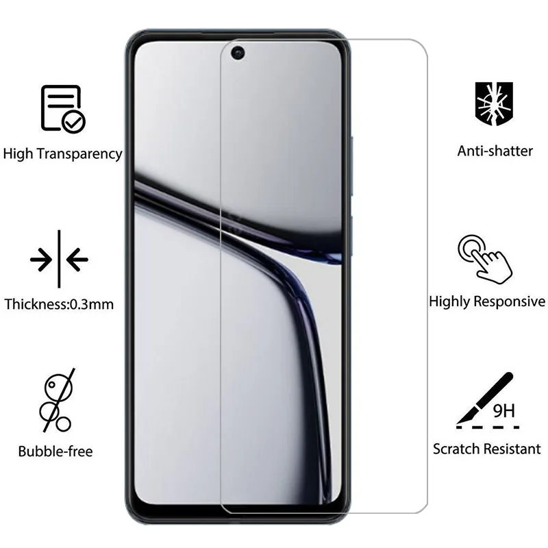 حافظة هاتف لهاتف Realme c65 من الزجاج المقسى على Realmec65 c 65 65c 4g 5g غطاء خلفي 360 Realmi Real me mi Real relme reame c65