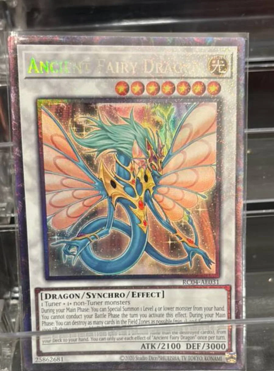 Yugioh Konami Duel Monsters RC04-AE031 Ancient Fairy Dragon Collector Rare Asian English Collection Carta In Perfette Condizioni-image