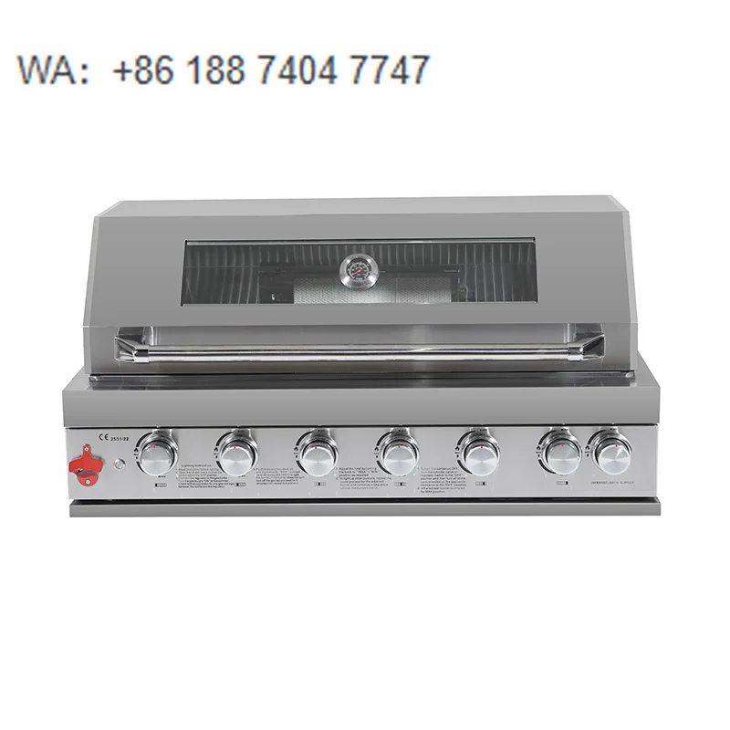 

Outdoor Kitchen Cooking Desktop Stainless Steel Control Knob Built in Gas Grill BBQ Grill for Garden