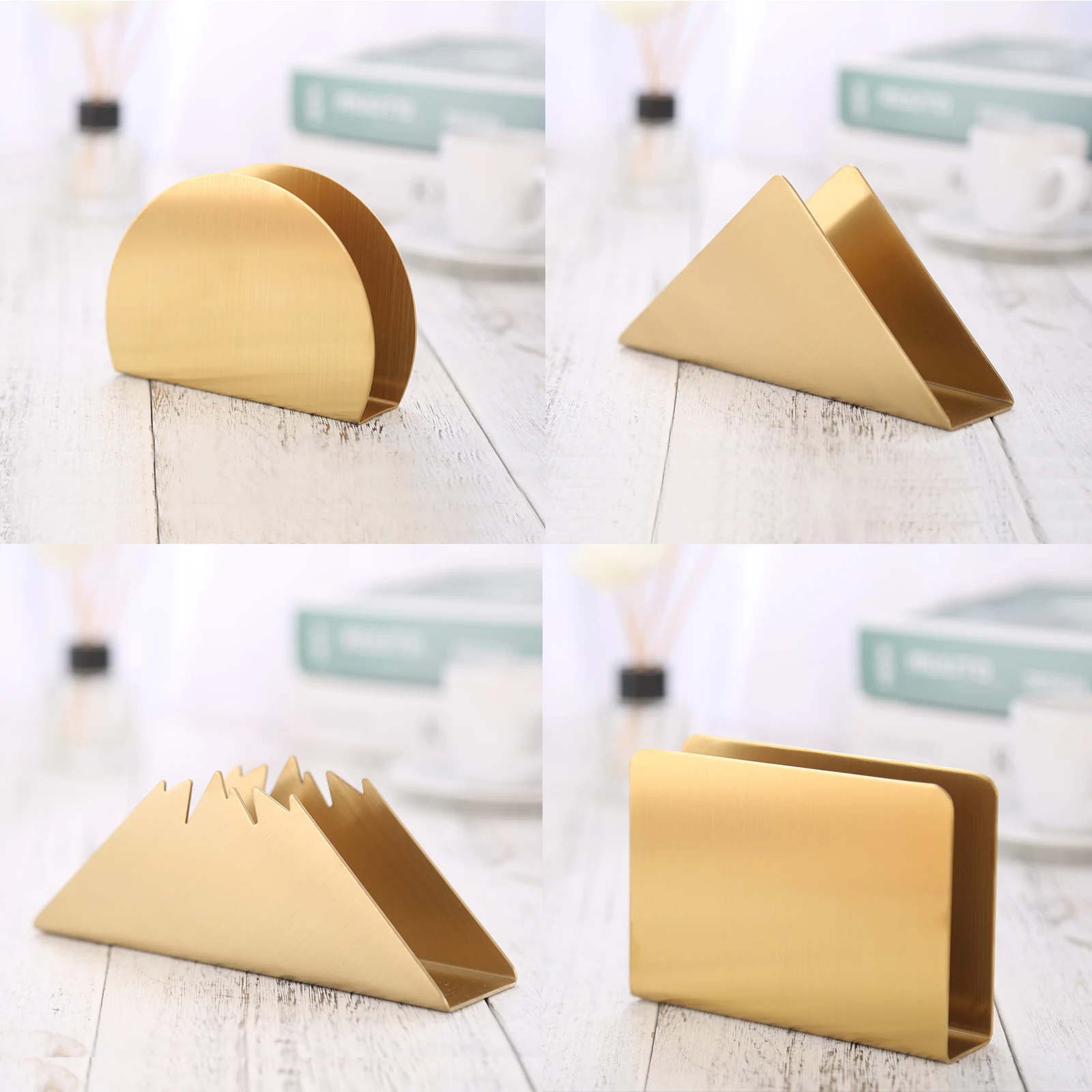 1pc Table Napkin Holder Minimalist Towel Rack Stainless Steel Modern Decor Dinner Tissue Gold Bracket Party Wedding Home/Hotel