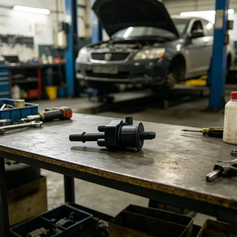 M76E Black Housing Canister Purge Solenoid for Listed Vehicle Service, Port Layout, Top Section 1 Unit, 3.94 in Overall Length