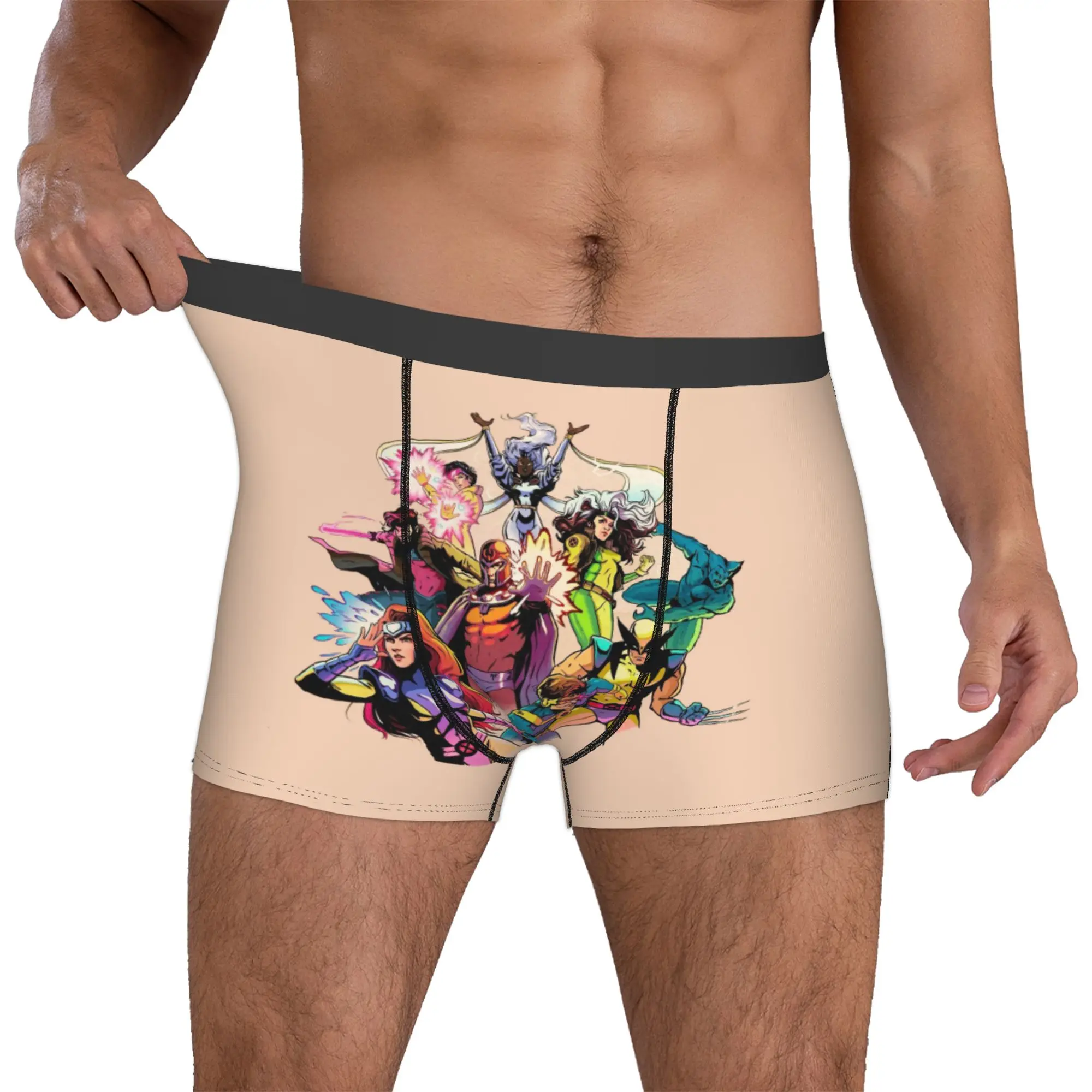 

Custom X-X-Men Anime Underwear Men Stretch Boxer Briefs Shorts Panties Soft Underpants For Male