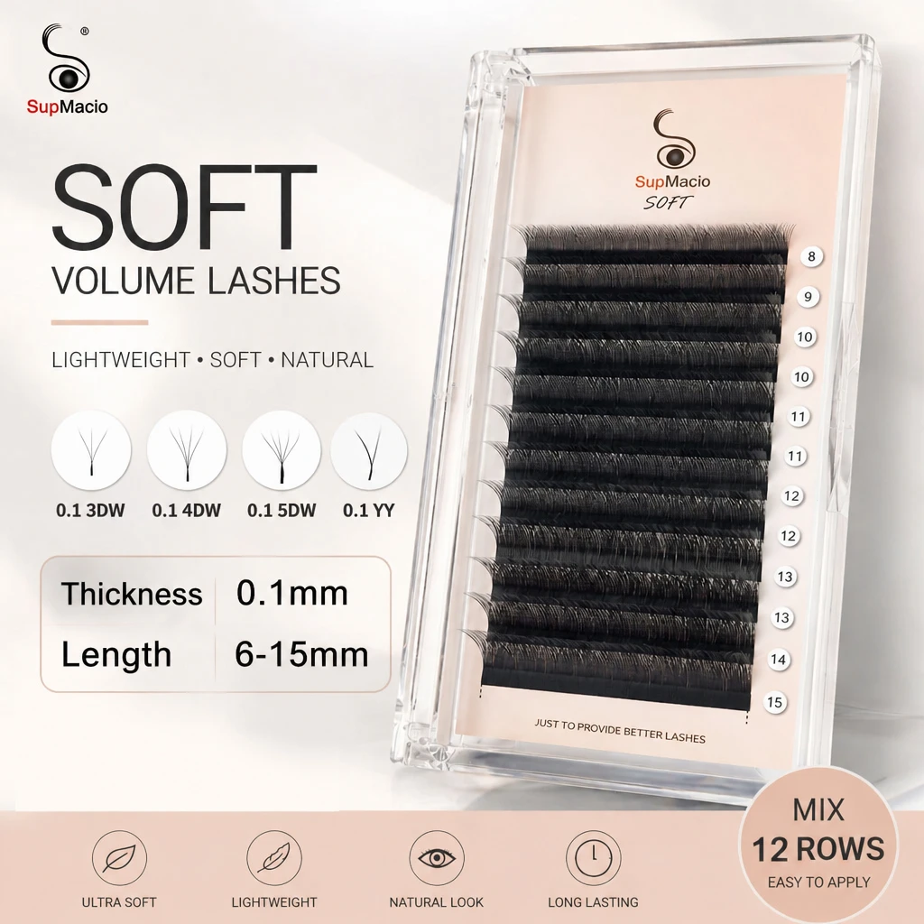 Supmacio 2D 3D 4D 5D W-förmige Bloom-Wimpern 0,10 mm C/D-Locken Natürliches weiches Licht Individuelle 3DW 4DW 5DW YY-Wimpern