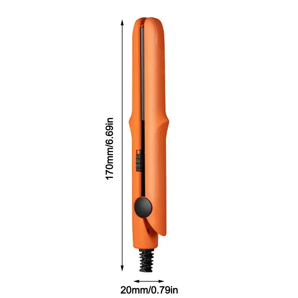 2-in-1 Mini Curling Wand & Flat Iron Hair Straightener, Mini Dual Purpose Curling Iron for Short Hair, Travel Size Curling Iron