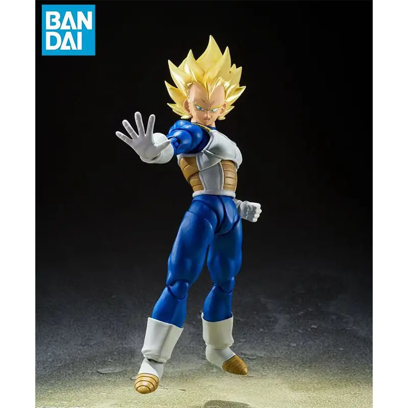 Original Bandai S.H.Figuarts Super Saiyan 2 Awakening Vegeta Dragon Ball Em Estoque Anime Action Collection Figuras Modelo Brinquedos