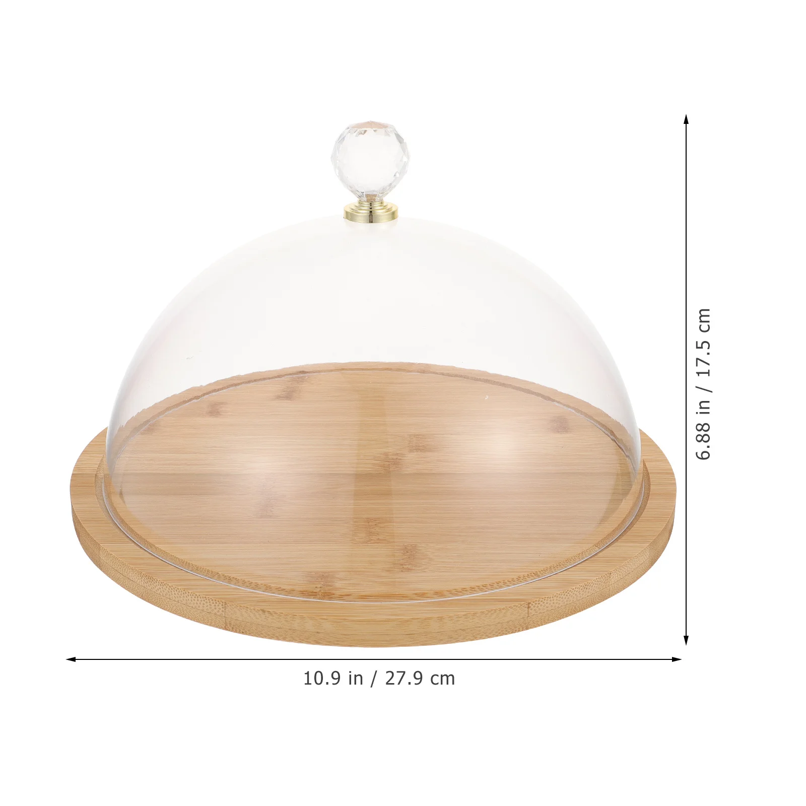 

1Set Clear Acrylic Cake Protector Practical Food Cover Odorless Roundhandle Design Kitchen Use