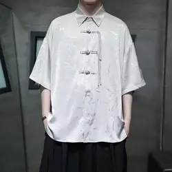 plus Size Men's Traditional Chinese Kung Fu Hanfu & Tang Suit Shirt M-5XL Wing Chun Martial Arts Uniform Clothing XXXXL