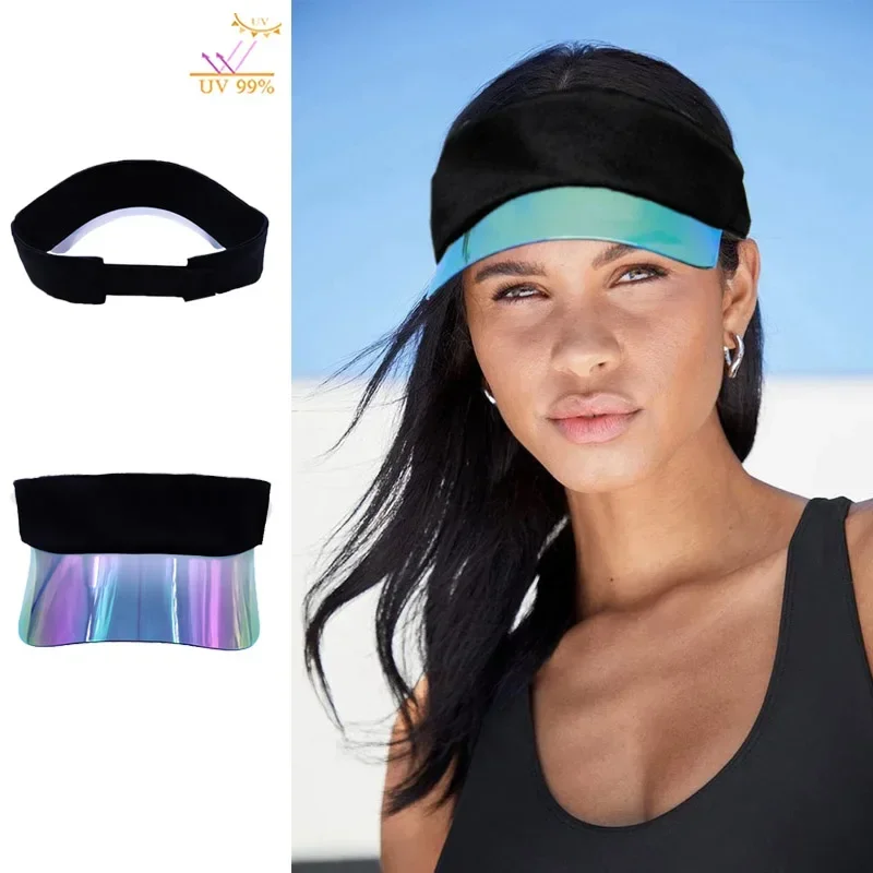 Sun Visor Hat Summer Ladies Empty Top Outdoor Sport Yoga Muticolors Visors UV Protection Hard Top Baffle Casual Sunscreen Cap