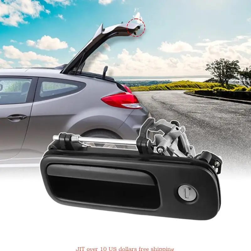 Car Outside Exterior Tailgate Trunk Door Handle Card Buckle with Lock 2 Keys Accessories Suitable for Golf 4 1J6827565B