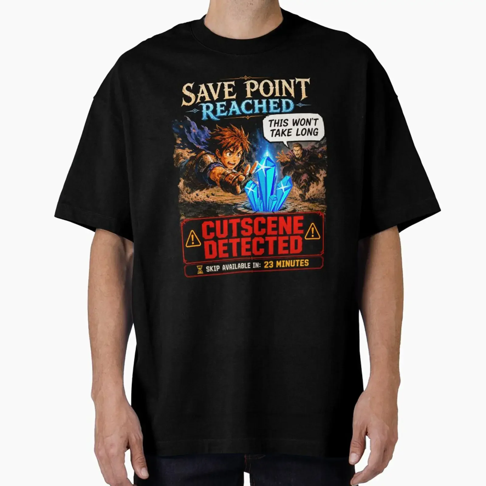 Save Point Reached Your Fate Has Other Plans designed and sold by Sanctum Icons vintage Washed Soft graphic designer clothes