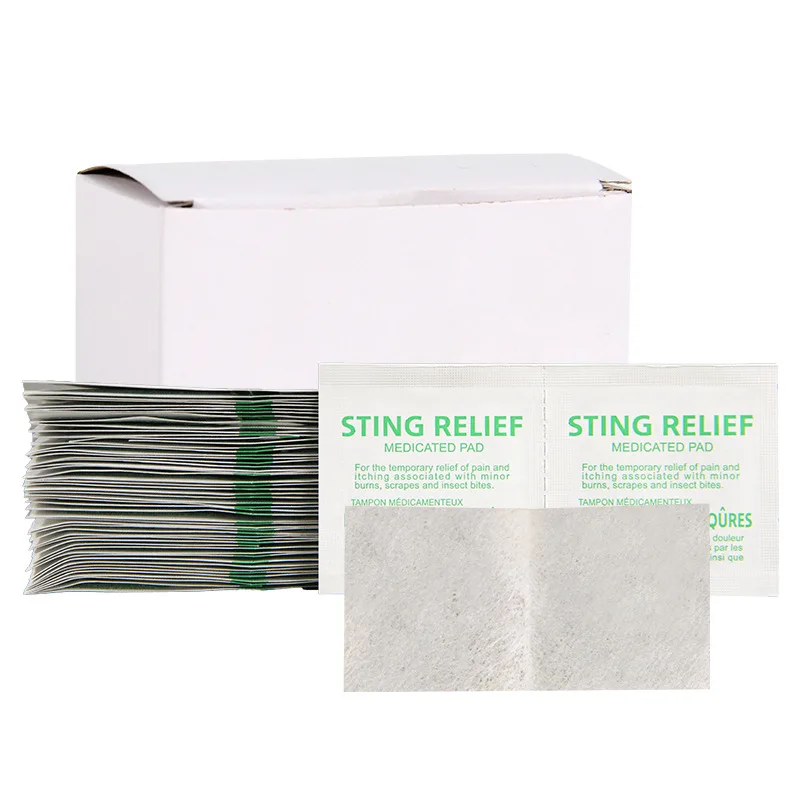 Disposable Insect Bite Sting Relief Wipes Anti-itch Patches Antiseptic Pain Skin Care First Aid Outdoor Travel Emergency