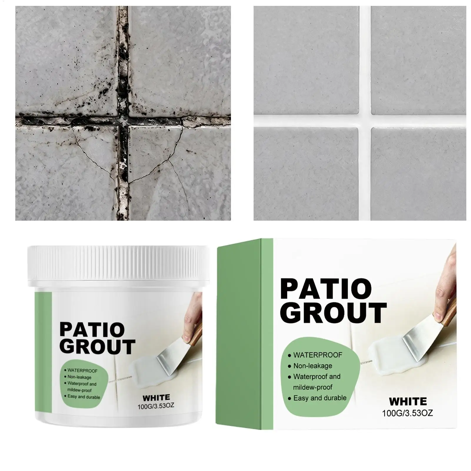 Tile Sealant Gap Filler Waterproof Tile Grout Quick-drying Repair Paste Multi-purpose Crack Filler Self-Leveling Concrete Repair