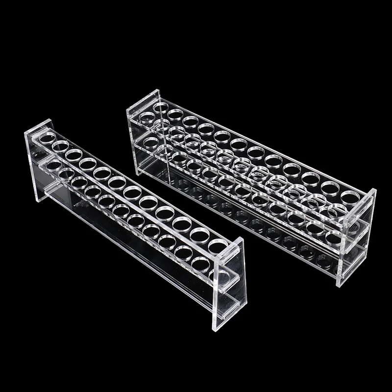 Plastic Clear Test Tube Rack 6/12/24/30 Holes Stand Lab Test Tube Shelf Centrifugal Tubing Holder School Supplies Lab Equipment