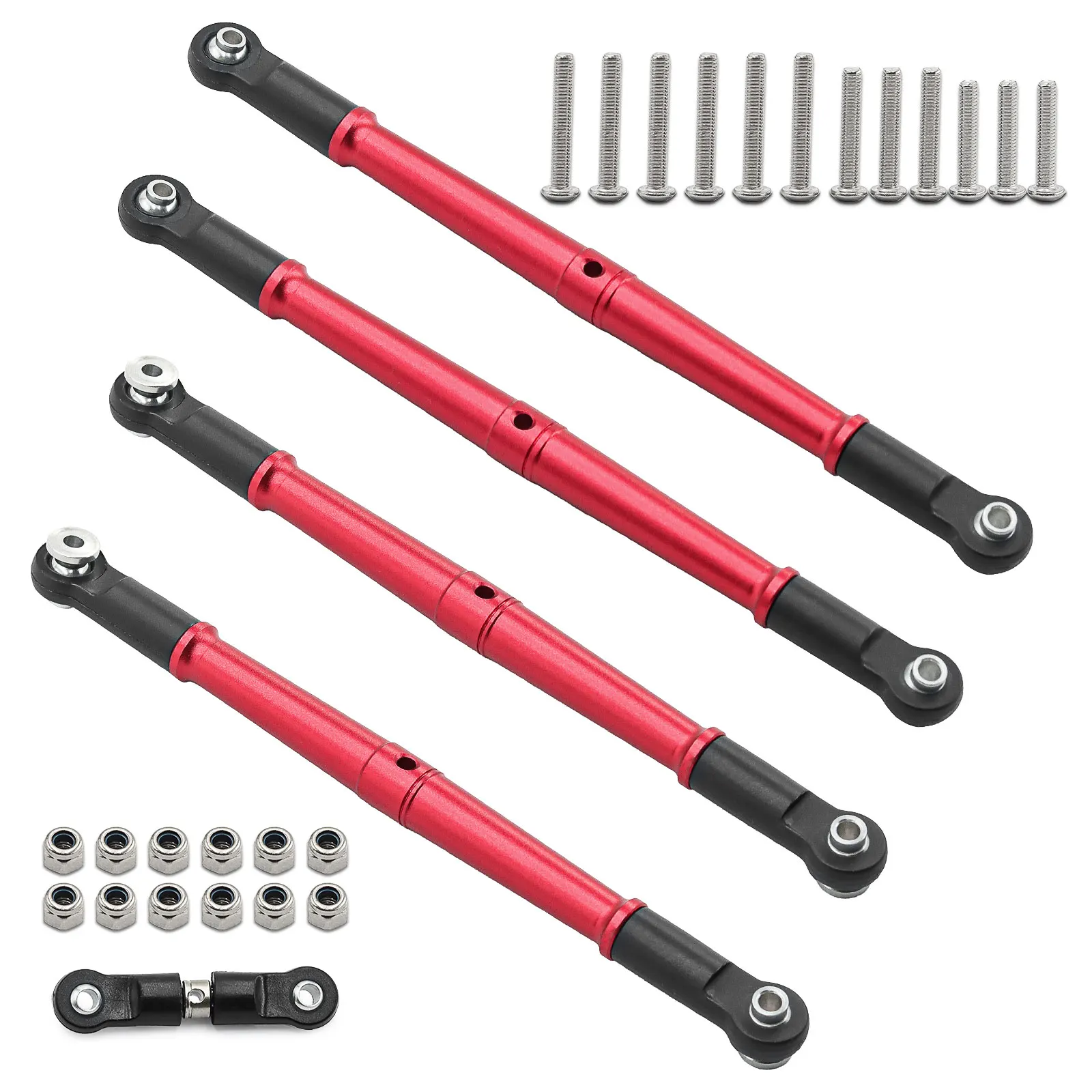 Aluminum Alloy Front and Rear Steering Linkage Set for ARRMA 1/8 KRATON OUTCAST 6S, Steering Linkage Upgrades Part #AR330230