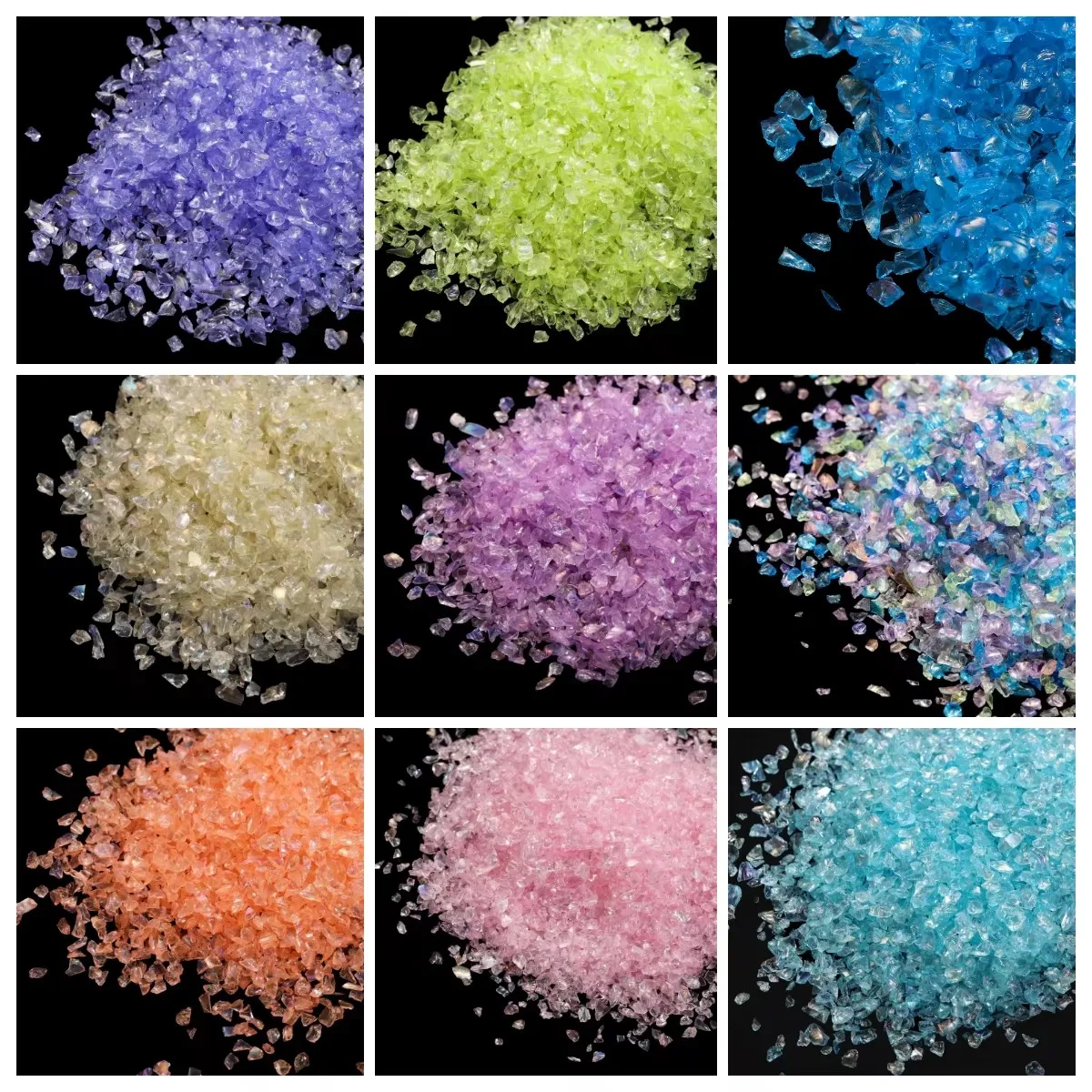 20g/50g Pack Multicolor Irregular Glass Crushed Stones Mini Gravel DIY Accessories For Handmade Jewelry Nail Craft Decorations