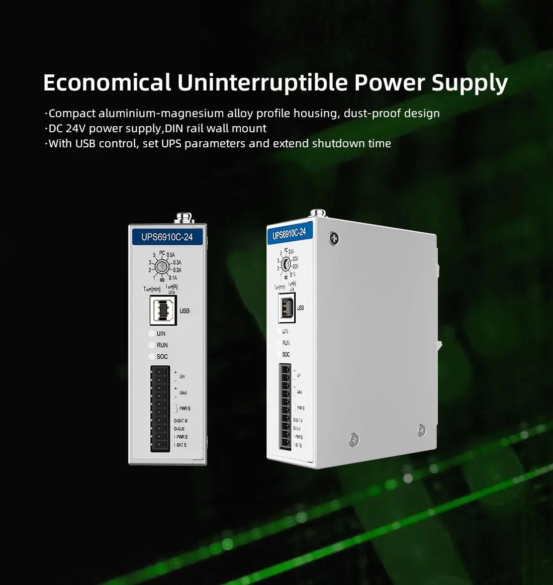 Economical Mini 24V DC Industrial Power Supply Multifunction 80W MAX for Factory Use