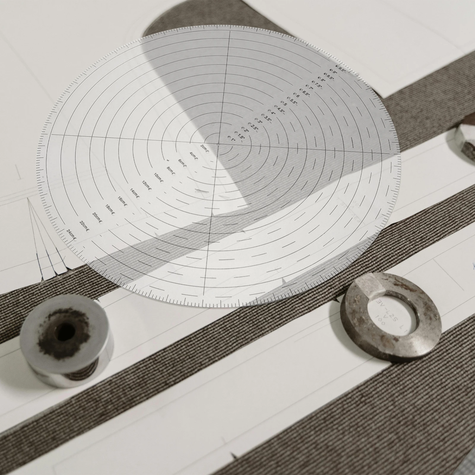 

Acrylic Round Ruler Center Finding Circle Quilting Template Templates Cutting Rulers Sewing Patchwork Tool for