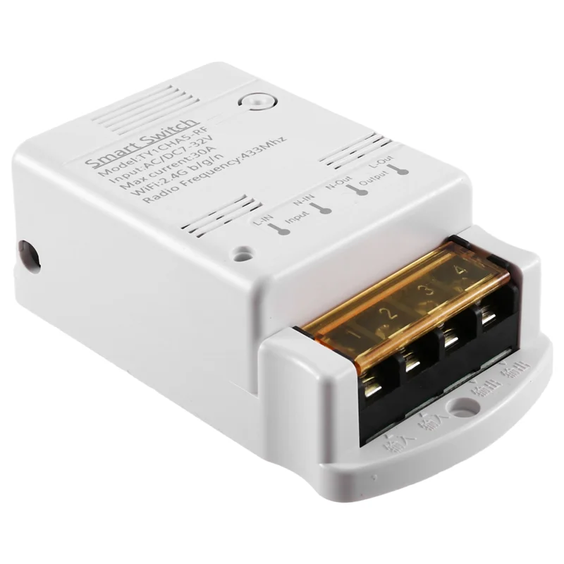 ABSQ-Tuya Smart Wifi 30A Switch Intelligent Automation Module APP Remote Control 12V 24V 20A Relay 4000W HIGH POWER