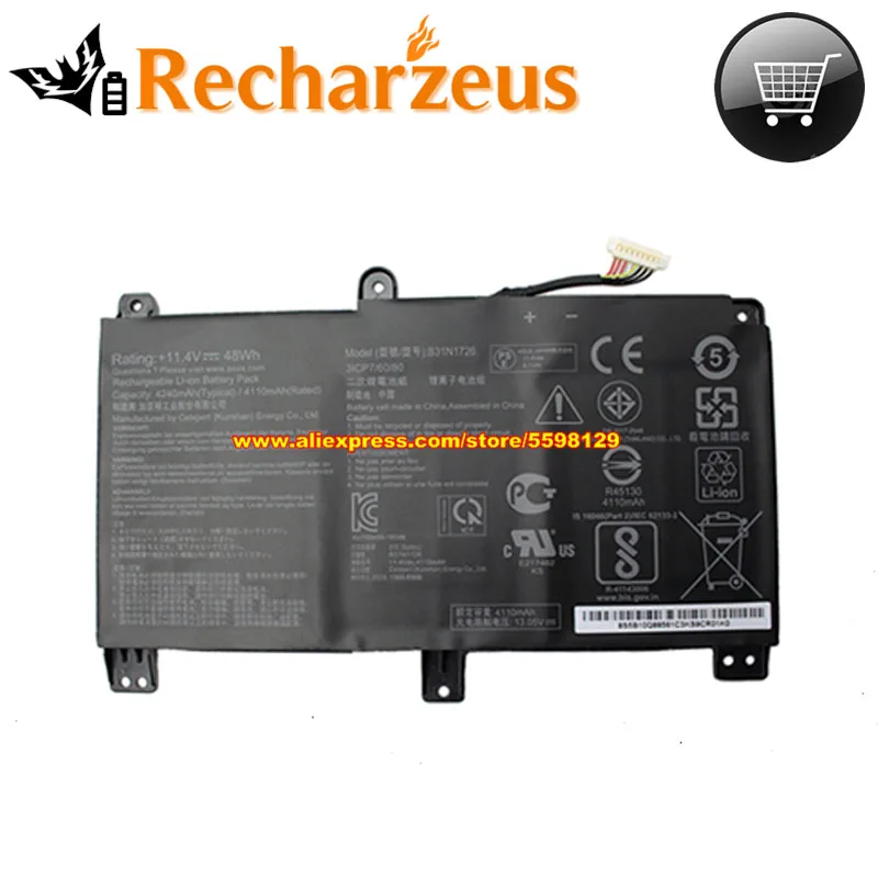 Original 11,4 V 4210mAh 48Wh Batterie B31N1726 B31N1726-1 Akku Laptop Akku Für Asus TUF FX504GD FX504GE G531GT TUF554GM