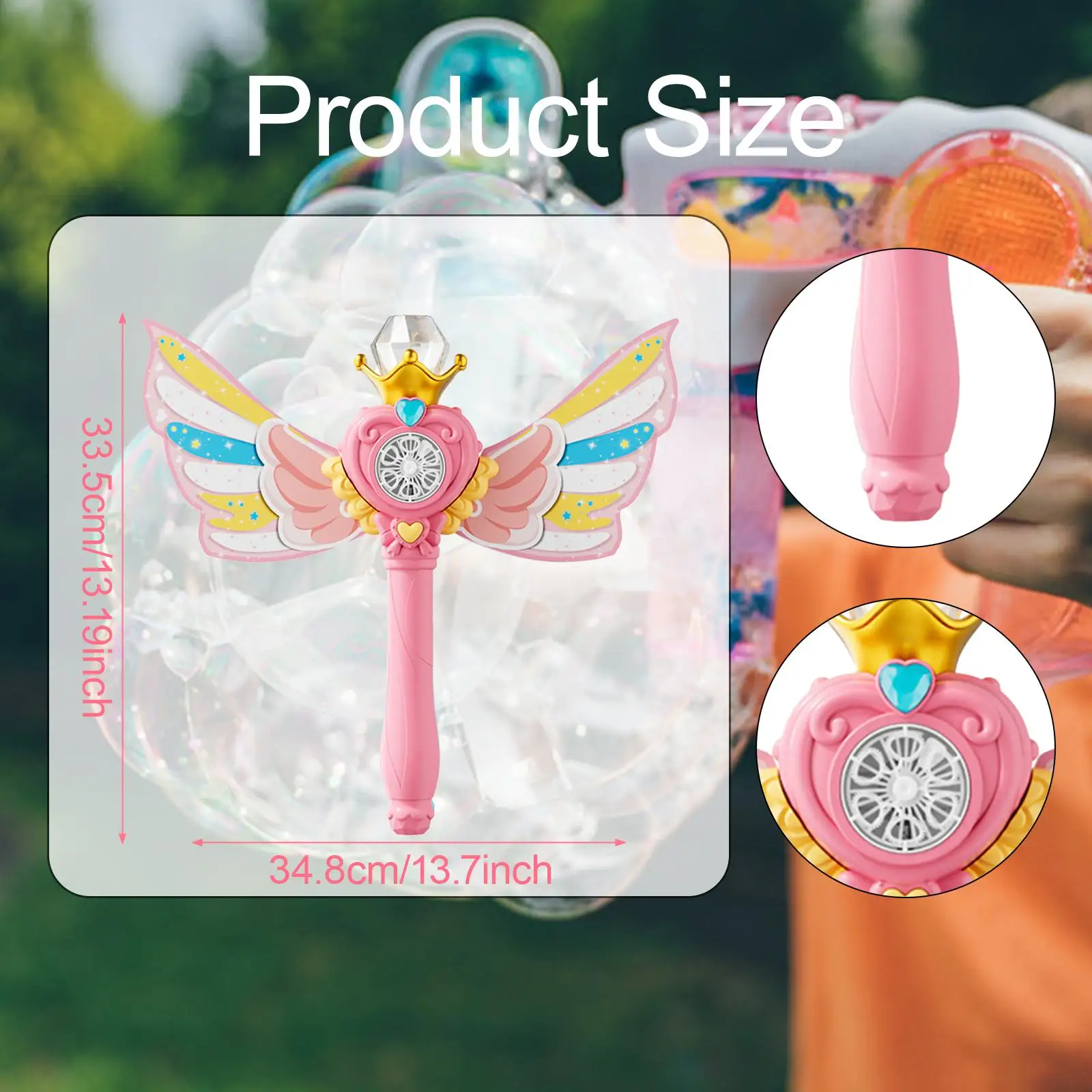 ไม้กายสิทธิ์สําหรับเด็กอุปกรณ์เครื่องทําฟองสบู่แบบพกพาสําหรับปาร์ตี้วันหยุดในร่ม