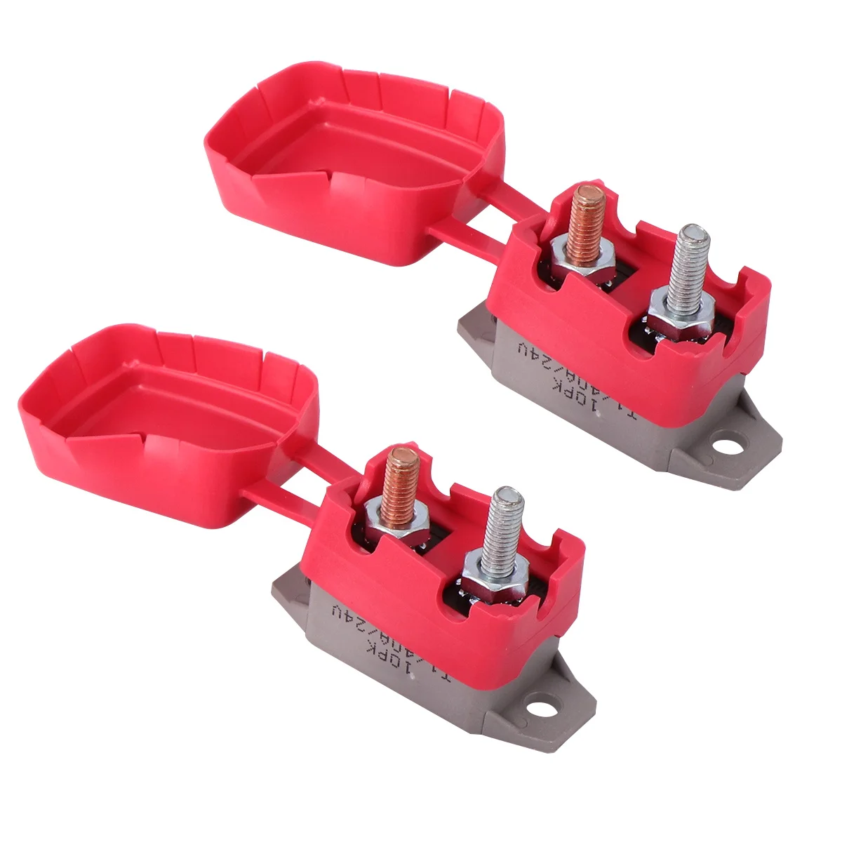 

2pcs Automatic Reset Circuit Breaker 12V/24V Dc 6-28V For Car Boat Ship Vehicle Stud Bolt Terminal Overcurrent Protection