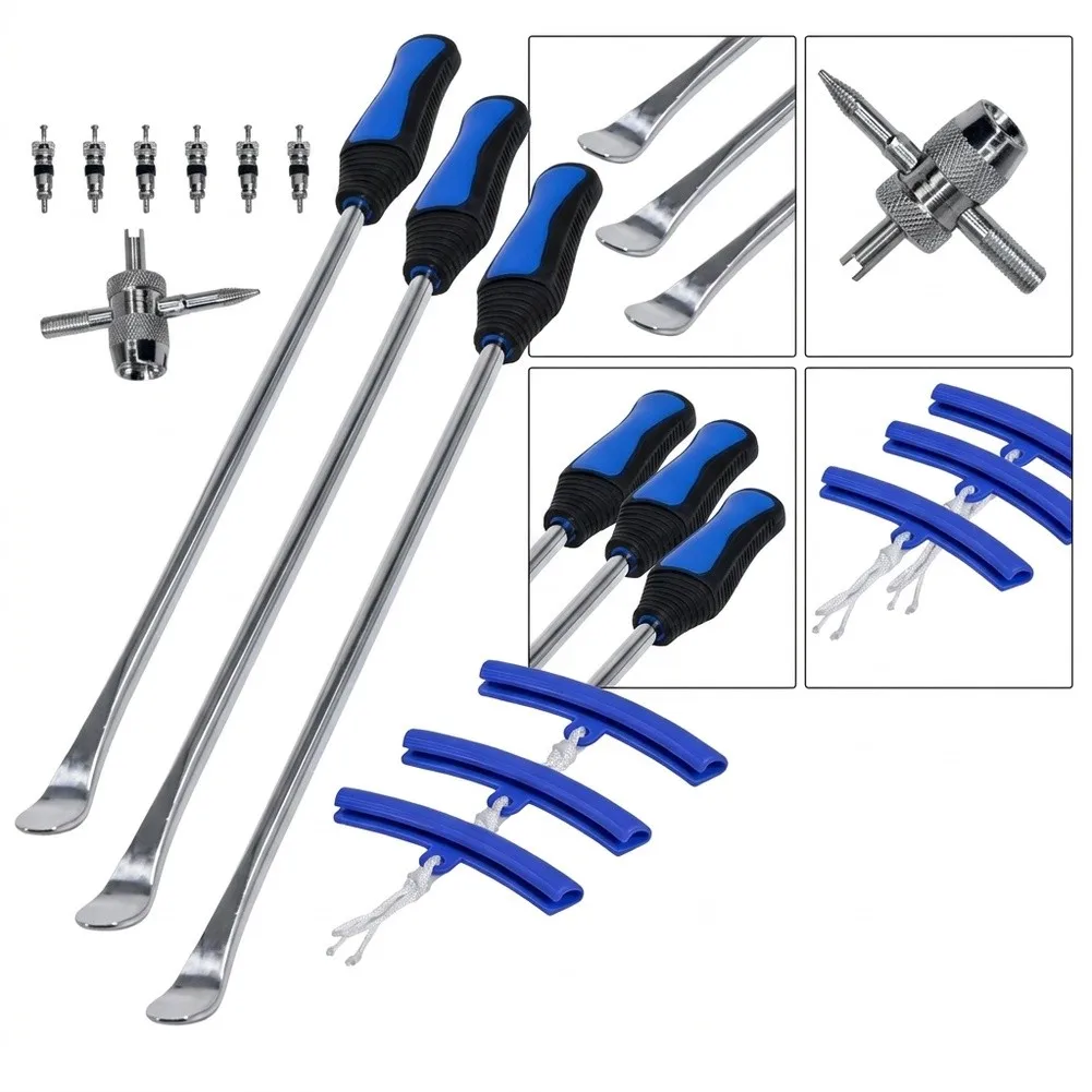 13-Part Metal Tire Lever Collection Designed for Effective Bead Breaking and Tire Positioning on For Motorcycles Bicycles
