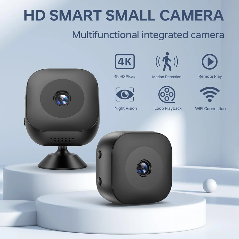 4K Mini-Kamera WiFi IP/AP Fernüberwachung Tragbarer mobiler Erkennungs-Camcorder Smart Home Surveillance Sicherheitskamera 2025, NEU