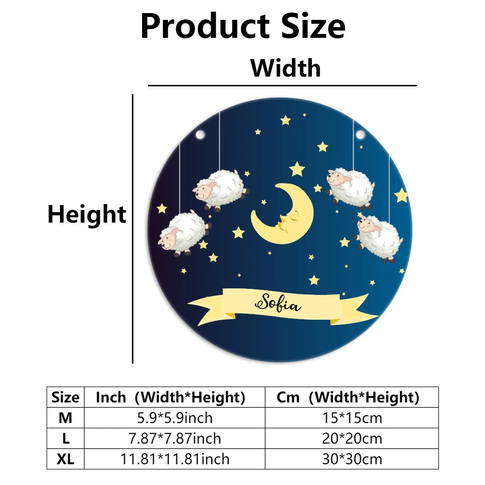 1 قطعة نمط القمر لطيف اسم مخصص صورة شخصية الملون نافذة الشنق الملون لوحة أكريليك Suncatchers ديكور الباب