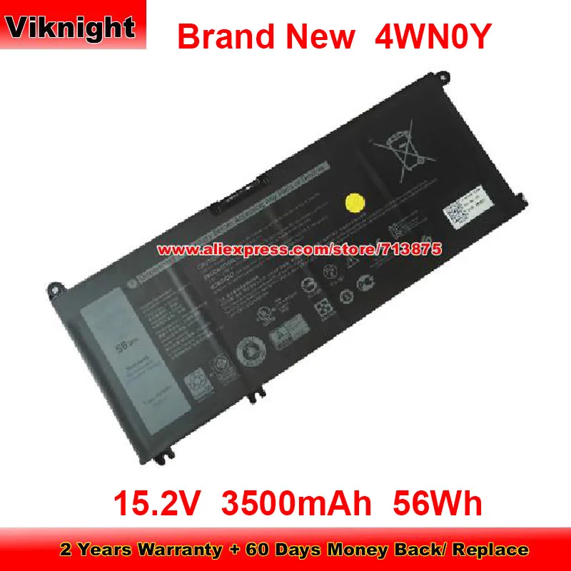 

Brand New 4WN0Y Battery M245Y for Dell Inspiron 13 7778 13 7779 13-7353 JYFV9 Laptop 15.2V 3500mAh 56Wh