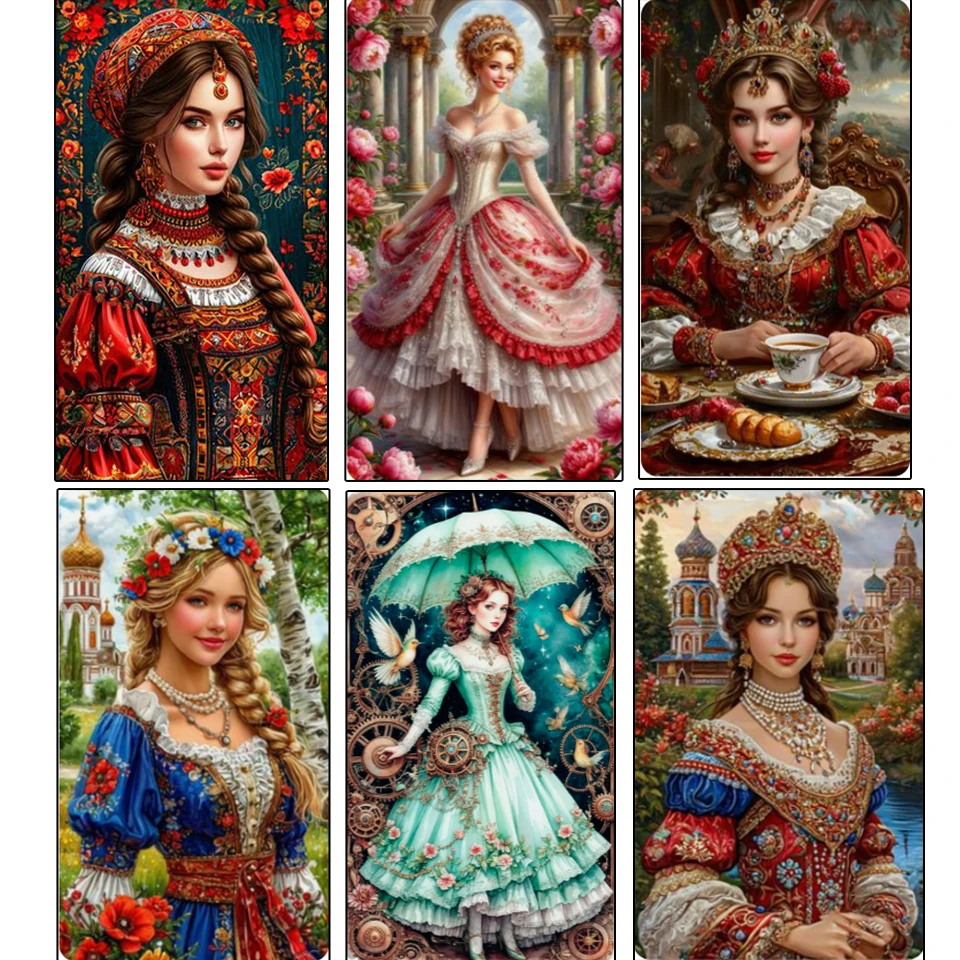 

2025 New Full Square/Round 5D Diamond Painting Beautiful Women Diamond Embroidery Mosaic Large Size Rhinestone Home Decoration