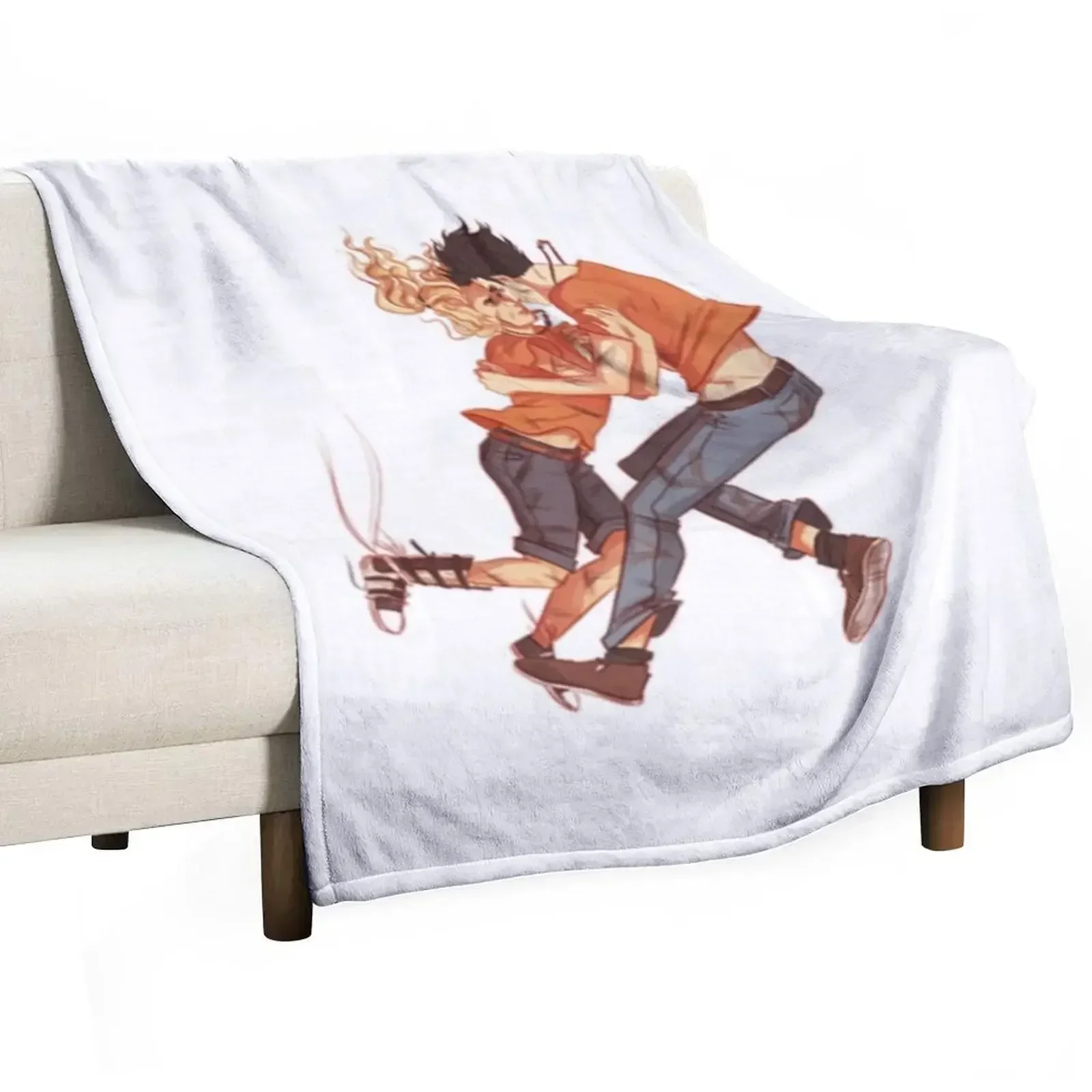 

Percy and Annabeth Throw Blanket Cozy Throw Blanket Birthday Gift for Him Her
