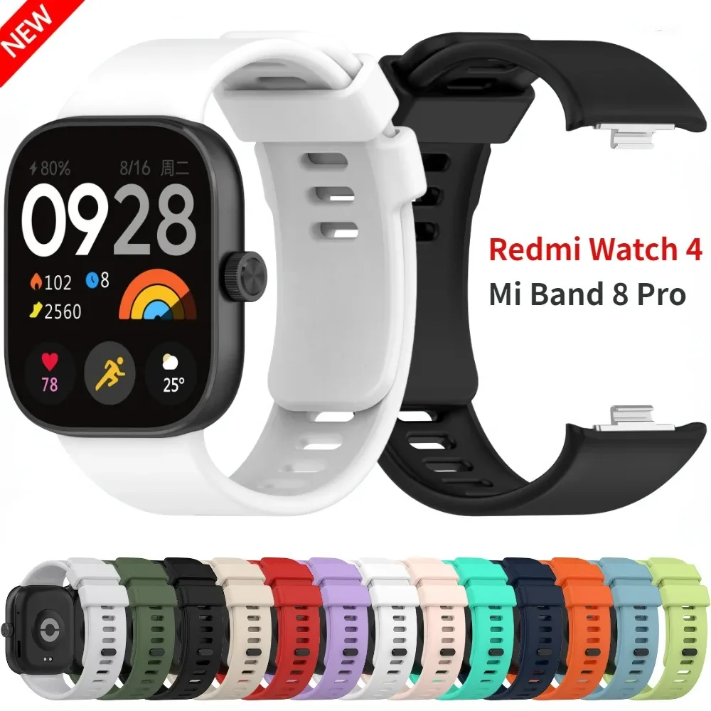 

Original Silicone Sport Strap for Xiaomi Redmi Watch 4 Smart Wristband for Xiaomi Mi Band 8 Pro Bracelet Wrist Strap Accessories