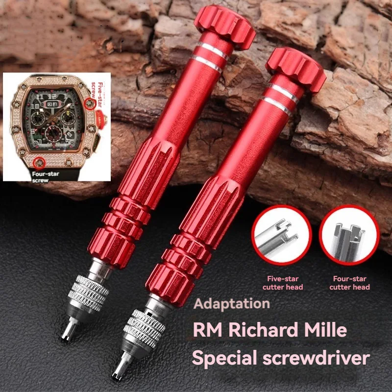 Watch Repair Tool for Richard Miller Watches with Four Star and Five Star Screwdrivers Remove Watch Case Bezel and Strap Screws