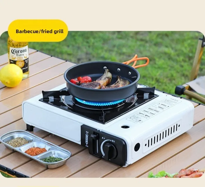 

Portable Butane Gas Stove Outdoor BBQ Hot Pot Cassette Stove Compact Household Cooking Stove for Camping Picnic Travel