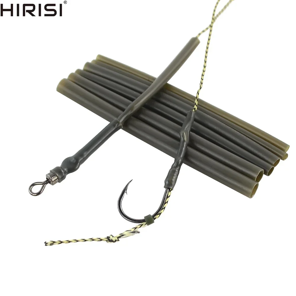 Hirisi 25 peças equipamentos de pesca da carpa tubo retrátil aquecimento tubo retrátil tamanho 1mm 2mm 3mm acessórios de pesca da carpa ae071