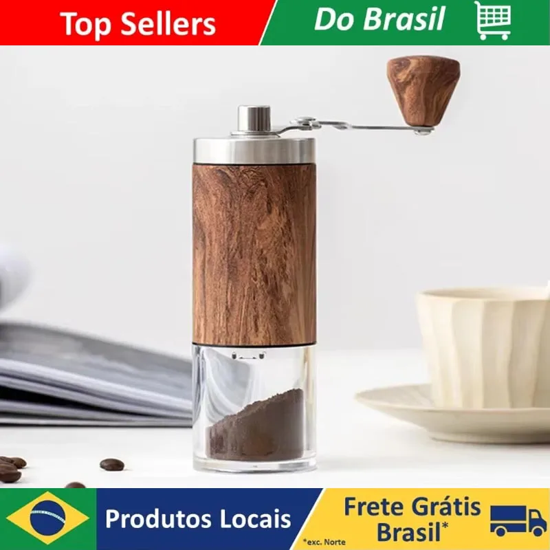 Brazil Manual Coffee Grinder with Adjustable Coffee Beans, Hand-crank Grinder, Perfect for Fresh Coffee, Size