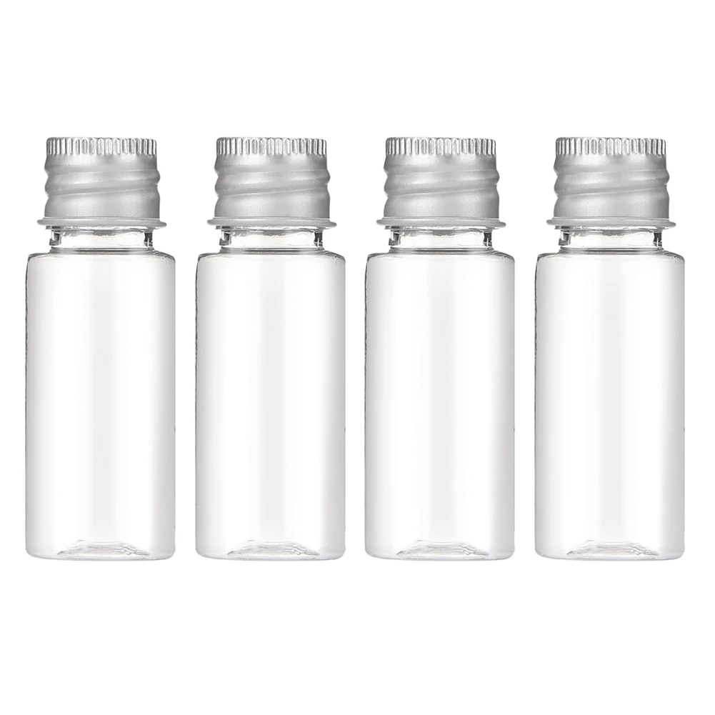 4Pcs 20ml Barbecue Seasoning Bottle Refillable Transparent Seasoning Jar Portable Seasoning Sub-bottling for Home Storage