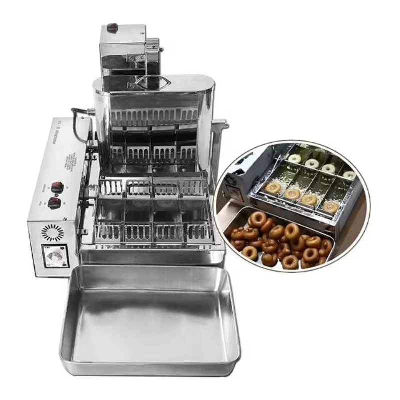 Newest Best Commercial 4rows Electric Automatic 25mm Hole Mini Donut Doughnut Maker Making Machine Fryer