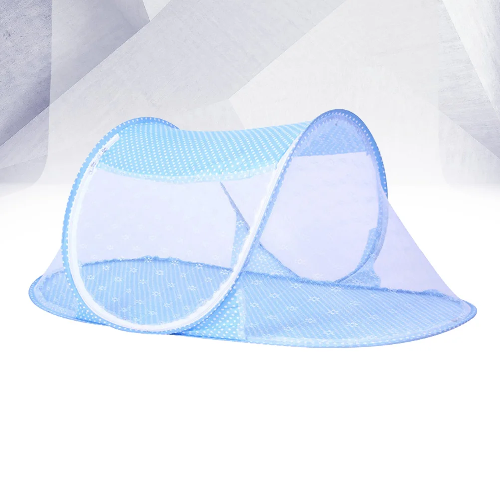 

Summer Portable Baby Cradle Net Folding Baby Bed Crib Net Baby Infant Bedding Mesh Crib Netting (Blue)