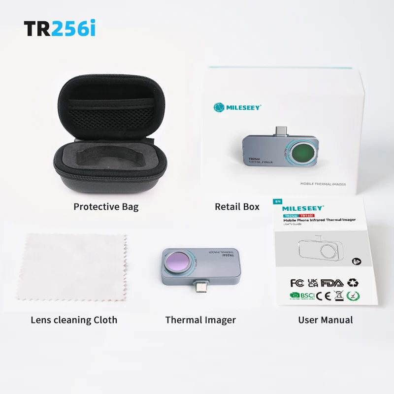 TR256I Mini HDdetection Thermal Camera With 6 Color Palettes Versatile Thermal Camera With Temperature Alarm Connect With Mobile