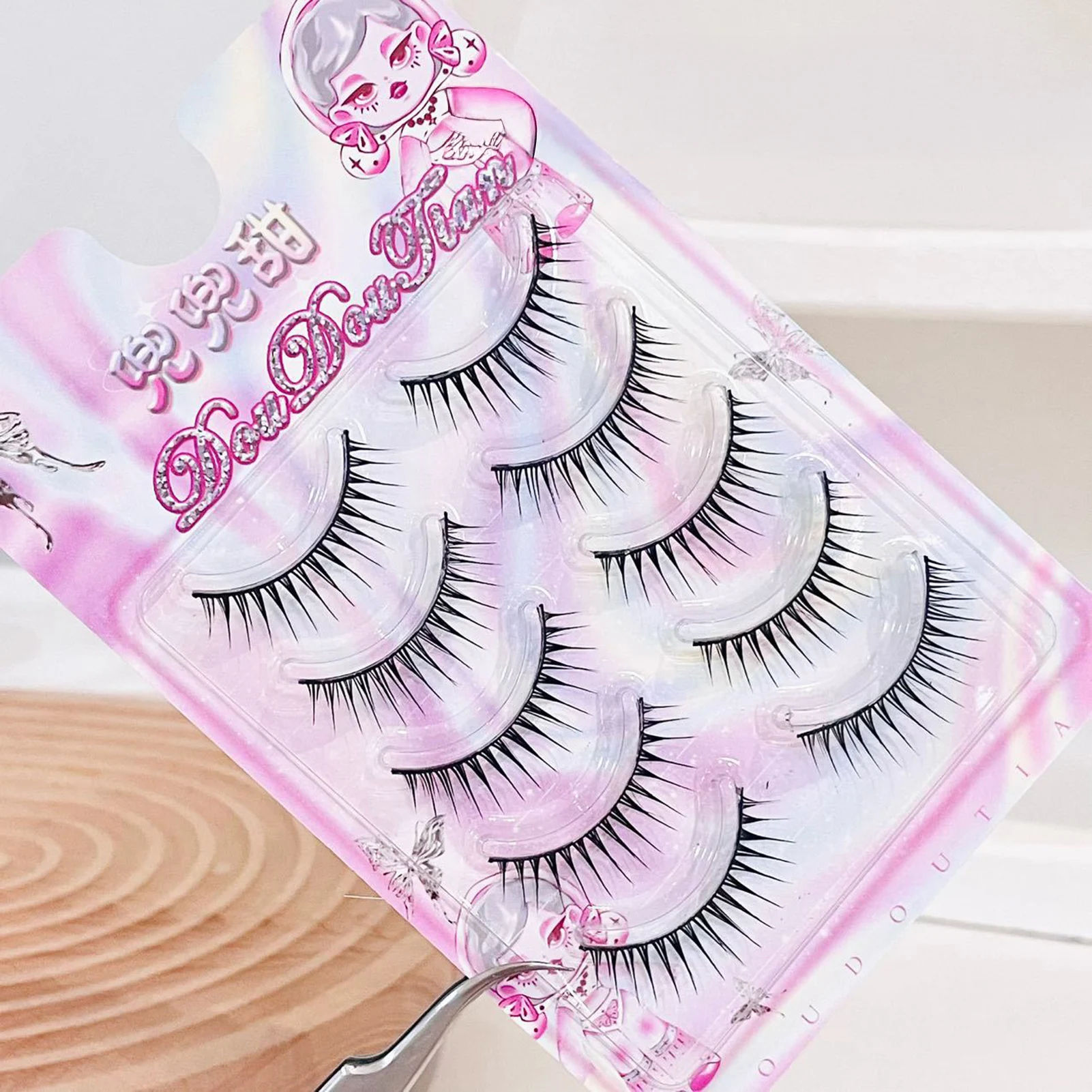 黒のワンピースつけまつげ女性 DIY アニメフルストリップまつげパーティー結婚式やデート用