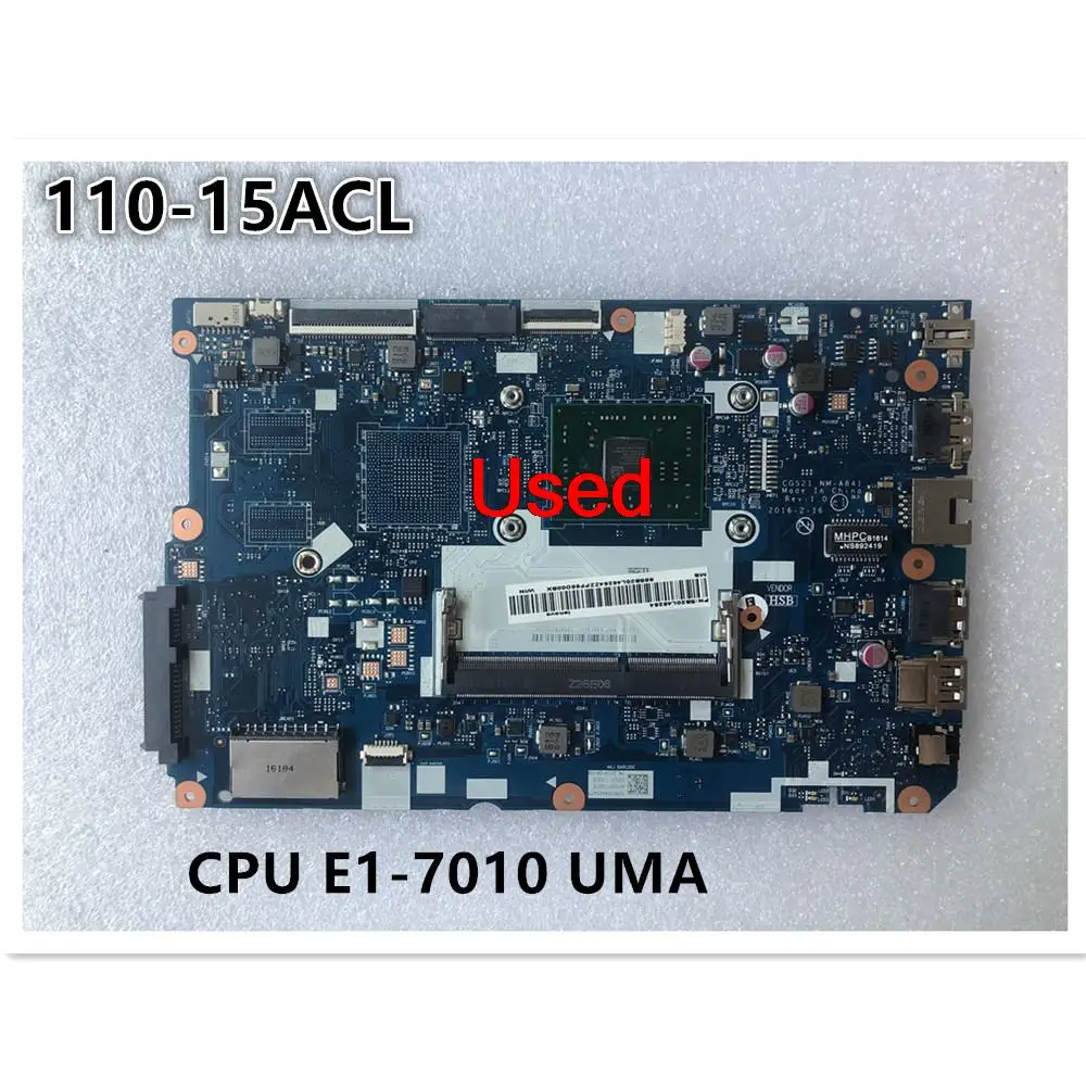 Used For Lenovo Ideapad 110-15ACL Laptop Motherboard CPU E1-7010U/E2-7110U UMA FRU 5B20L46264 5B20L46258 100% Tested OK