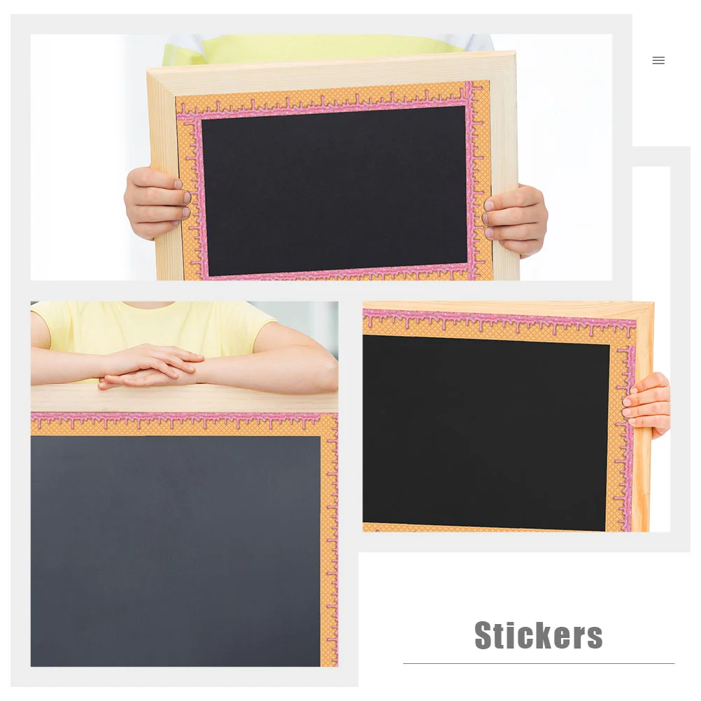 Bulletin Board Decoration Ice Cream Border Sticker Blackboard Stickers Poster Decal