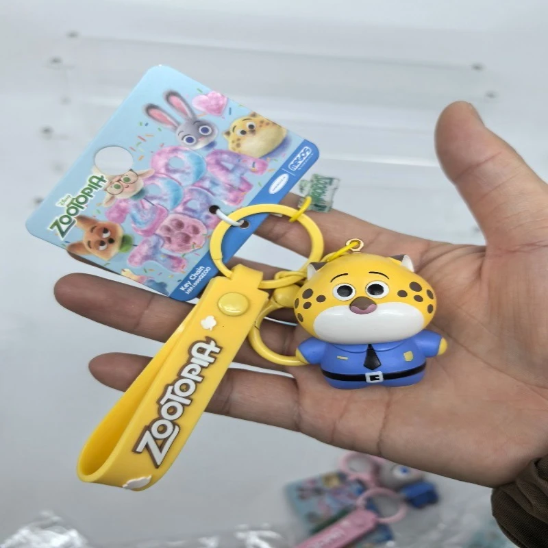 ديزني Zootopia جودي هوبس نيك Kawaii أنيمي الشكل المفاتيح حقيبة أنيقة قلادة الرسوم المتحركة المشتقة لعبة هدايا عيد ميلاد الاطفال #4