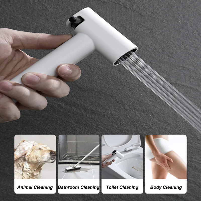 Juego de pulverizador de bidé, rociador de bidé de mano de alta presión para baño, limpieza de inodoro, ducha higiénica, accesorios de baño