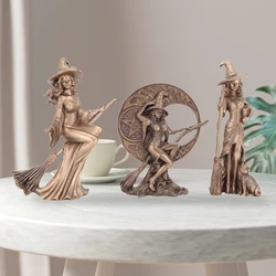 Enchanting Nordic Witch Doll Statue for Home Decoration Garden Resin Crafts Fairy Ornaments Office Decor Sculpture Figurine