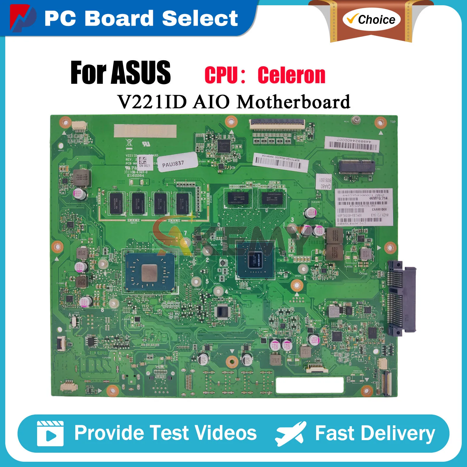 

V221ID Motherboard For ASUS Vivo AiO V221ID V221I V221IC Mainboard With Celeron CPU 100% tests OK fast shipping High quality